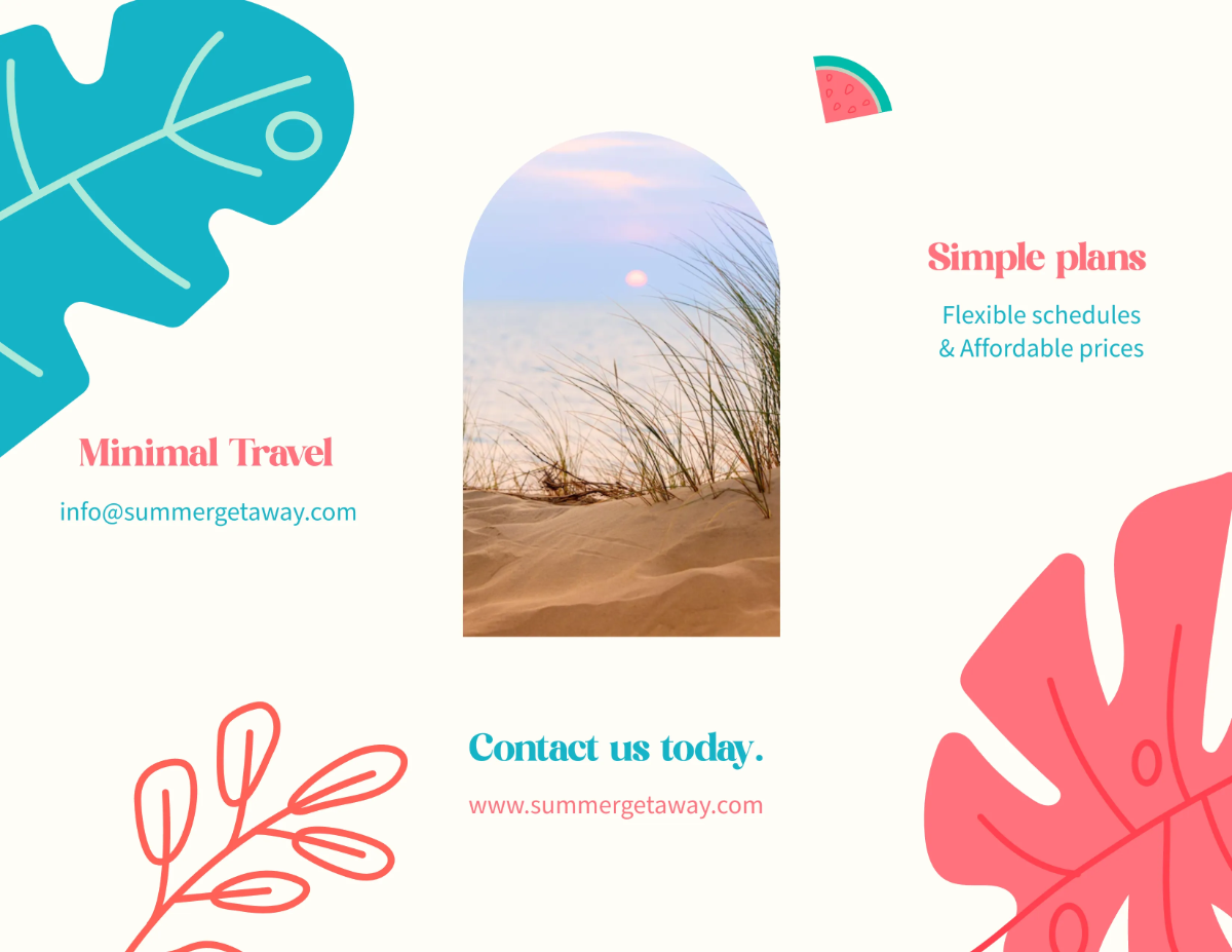 Free Blank Summer Trifold Brochure Template to Edit Online