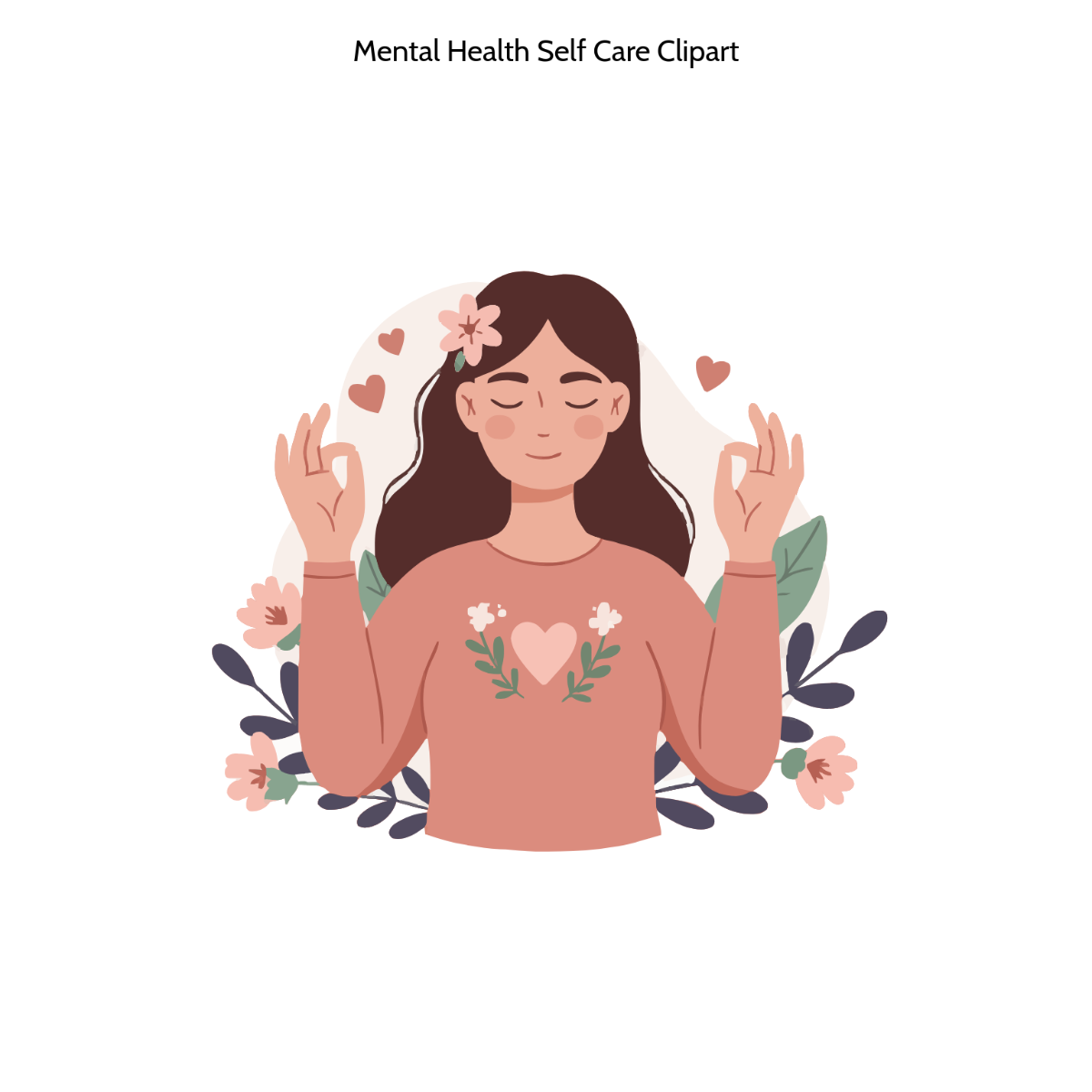 Free Mental Health Self Care Clipart Template
