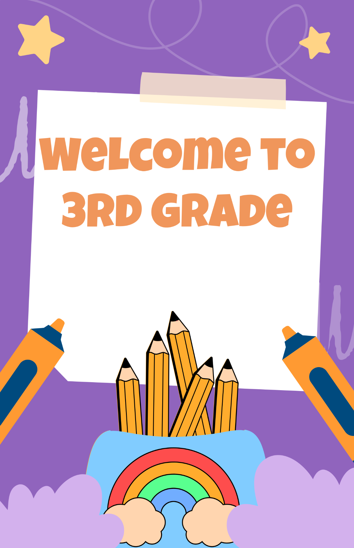 Free Classroom Welcome Poster with GradeTemplate
