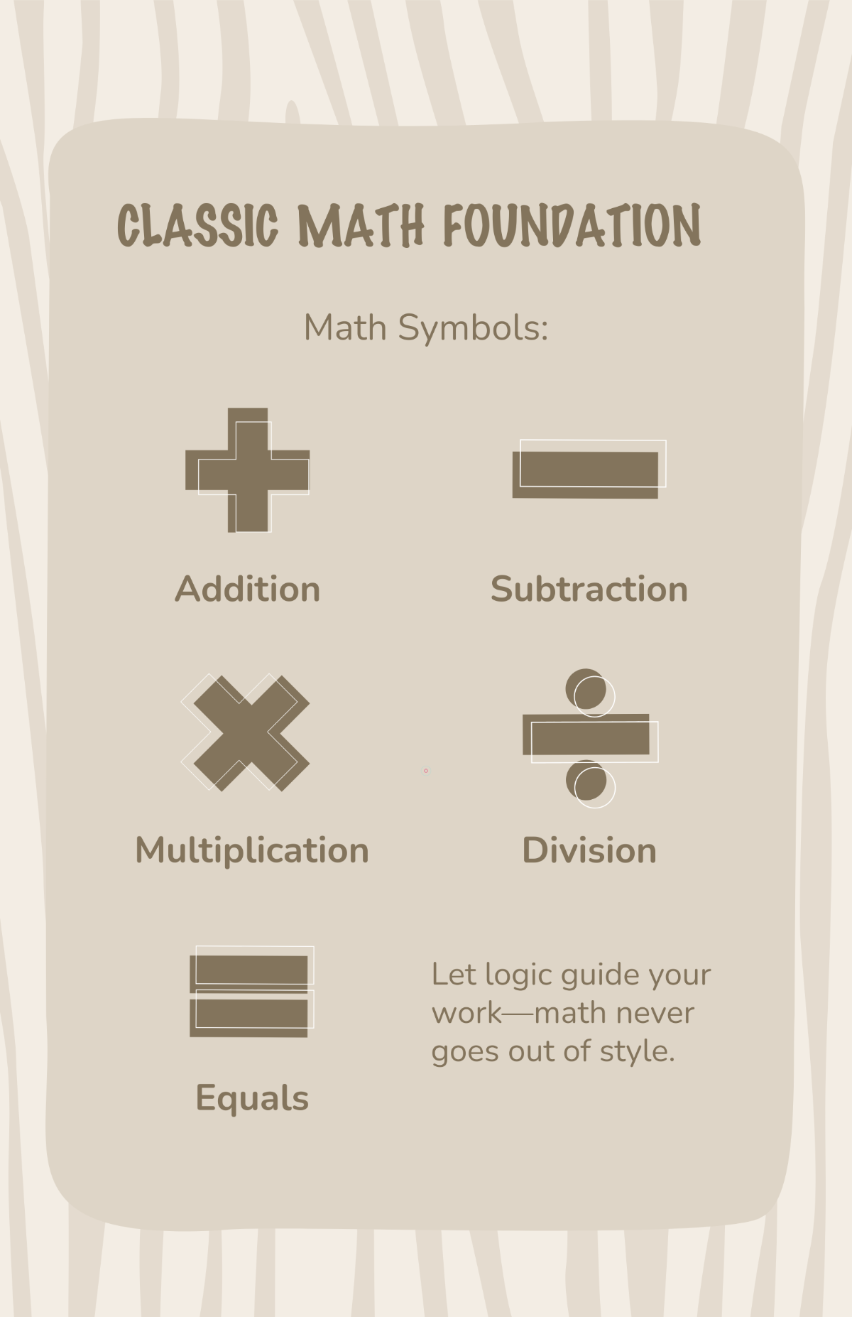 Free Vintage Background Math Poster Template
