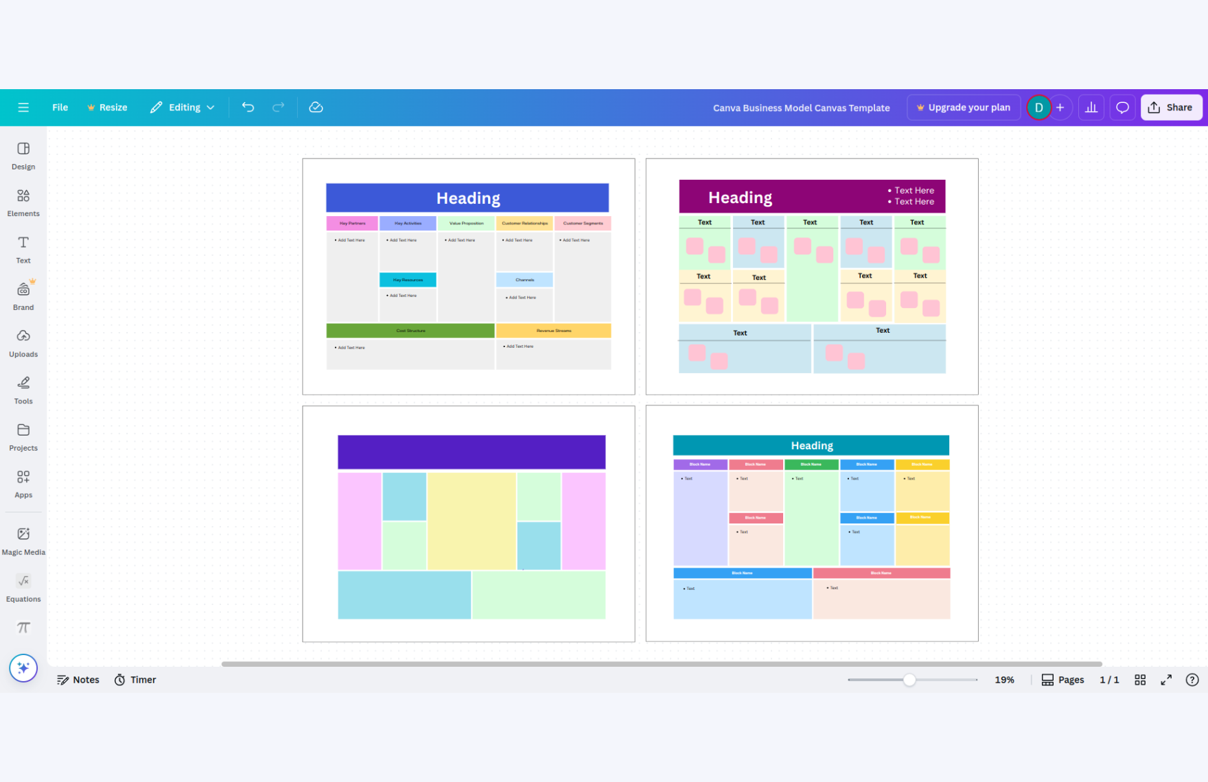 Free Business Model Canvas Template