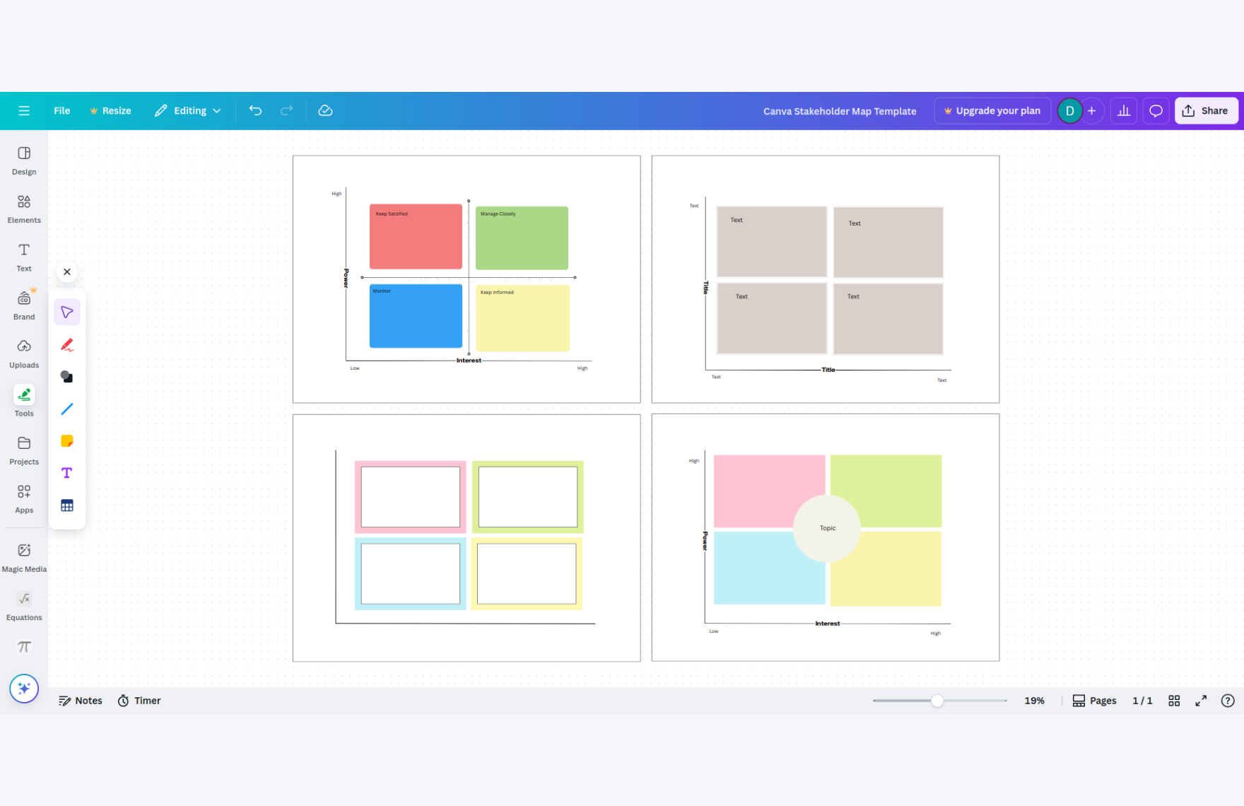 Free Stakeholder Map Template
