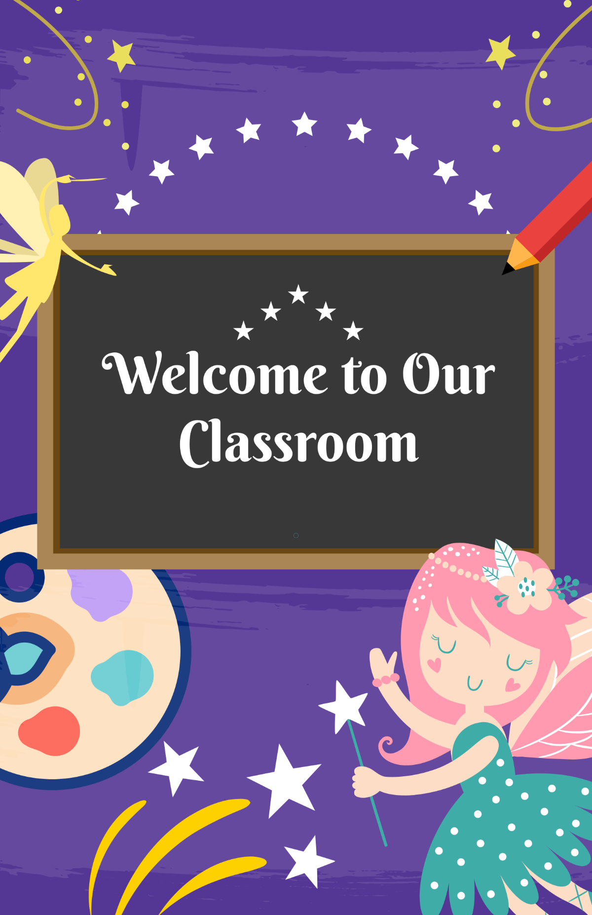 Free Magical Classroom Welcome Printable Poster Template