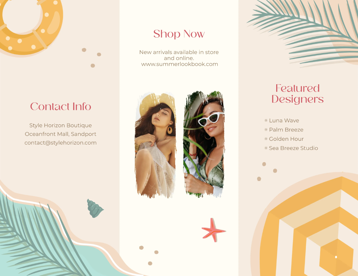 Free Summer Lookbook Brochure Template to Edit Online