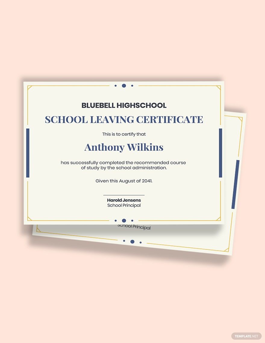 bulmershe school copy of certificate of leaving