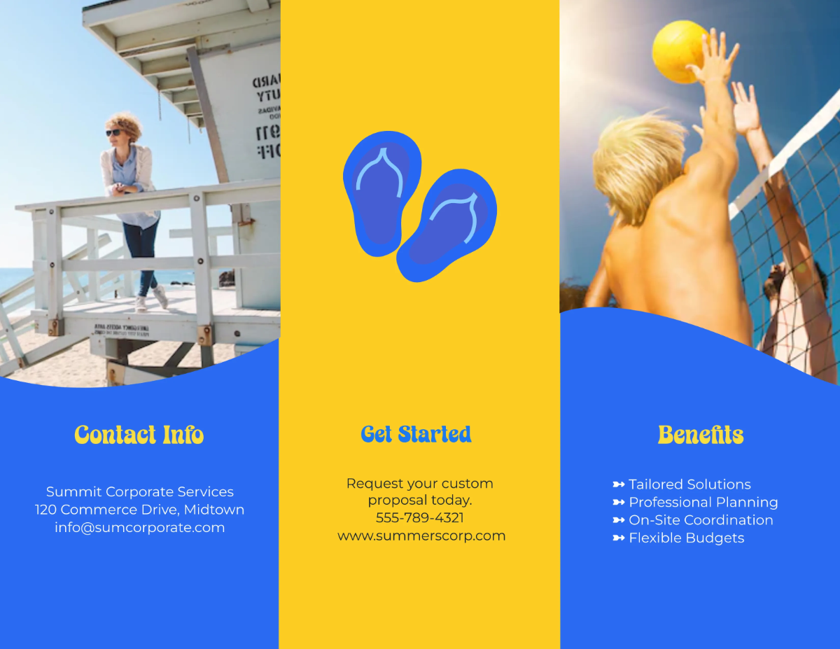Free Company Summer Brochure Template to Edit Online