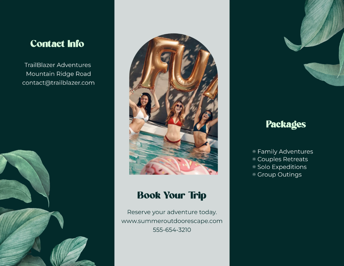 Free Outdoor Summer Brochure Template to Edit Online