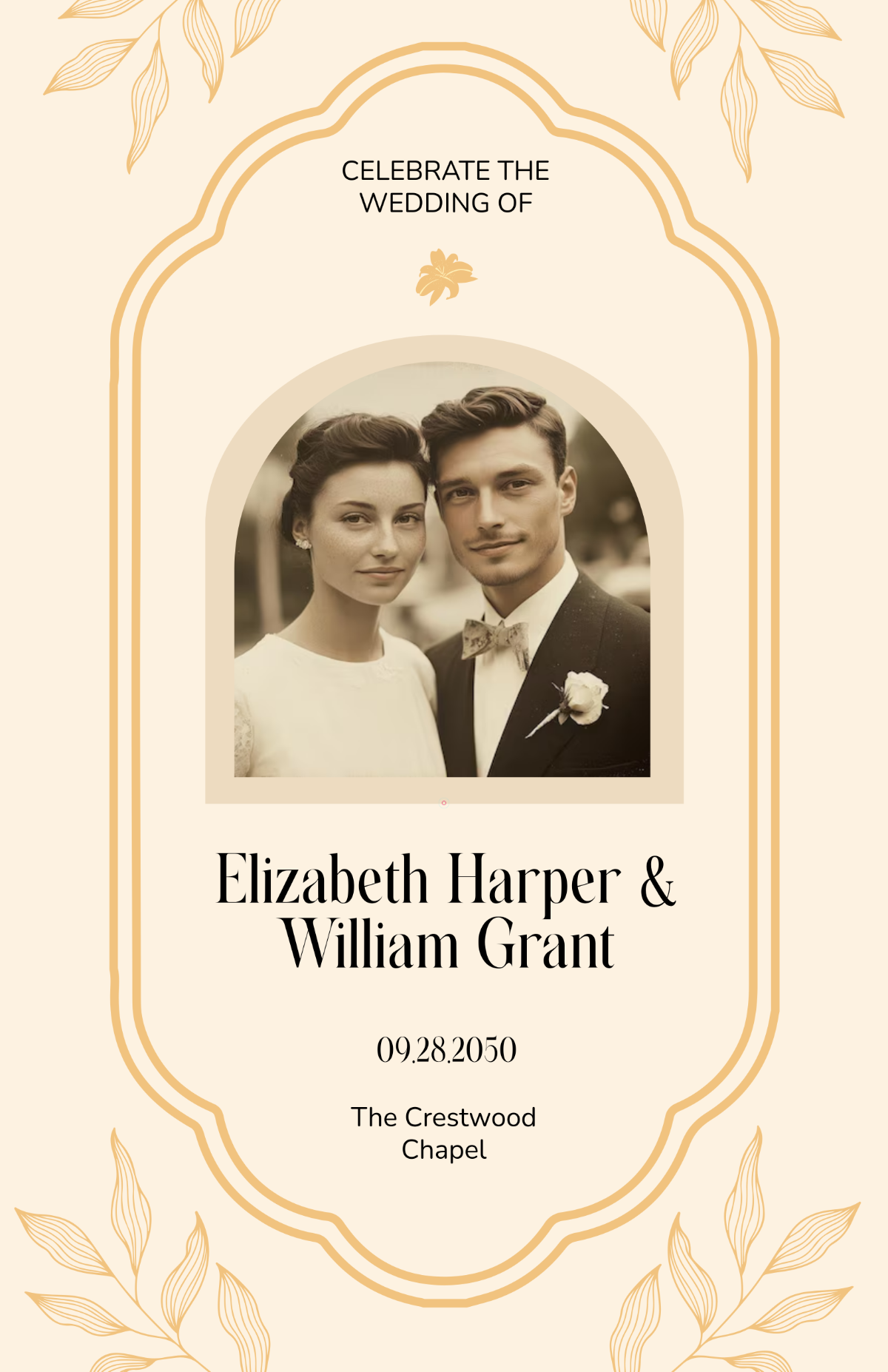 Free Classic Wedding Poster Template
