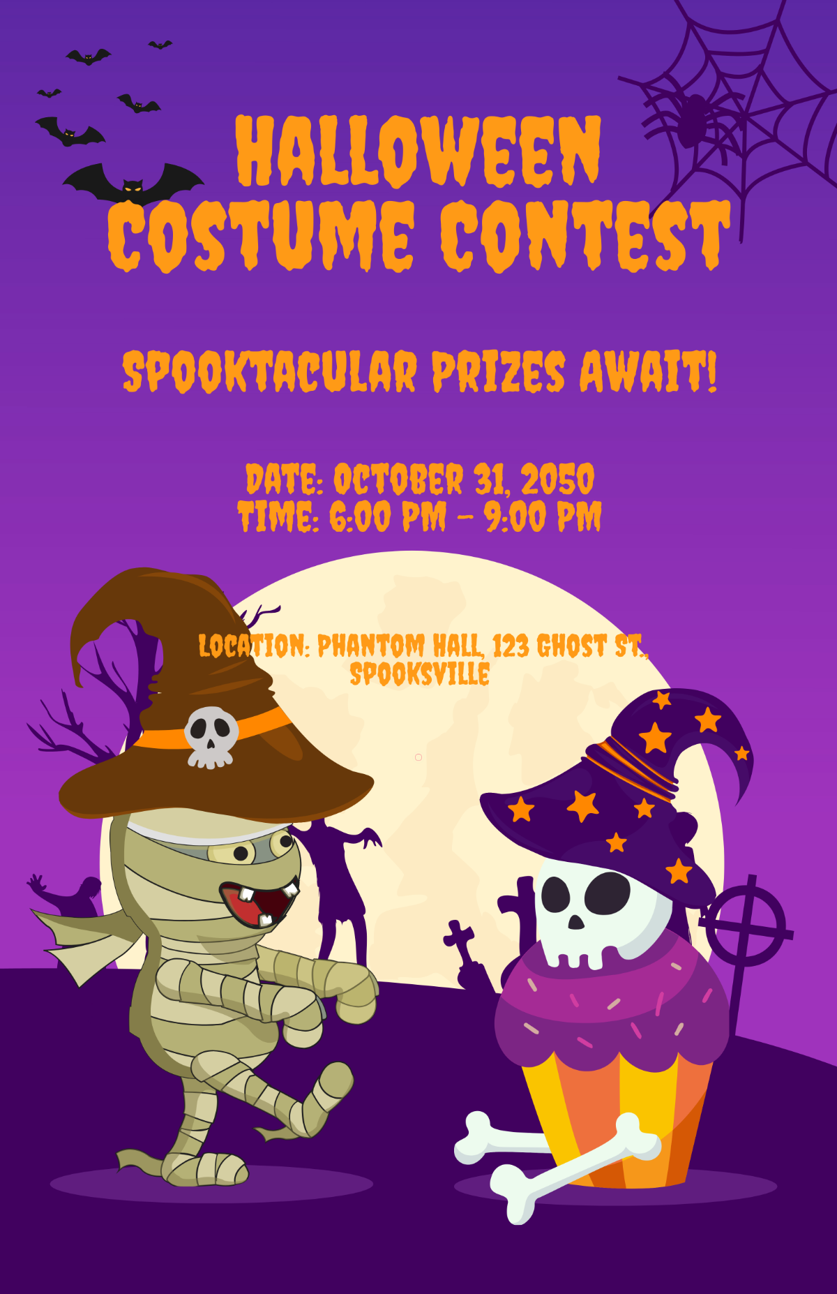 Free Halloween Costume Contest Poster Template
