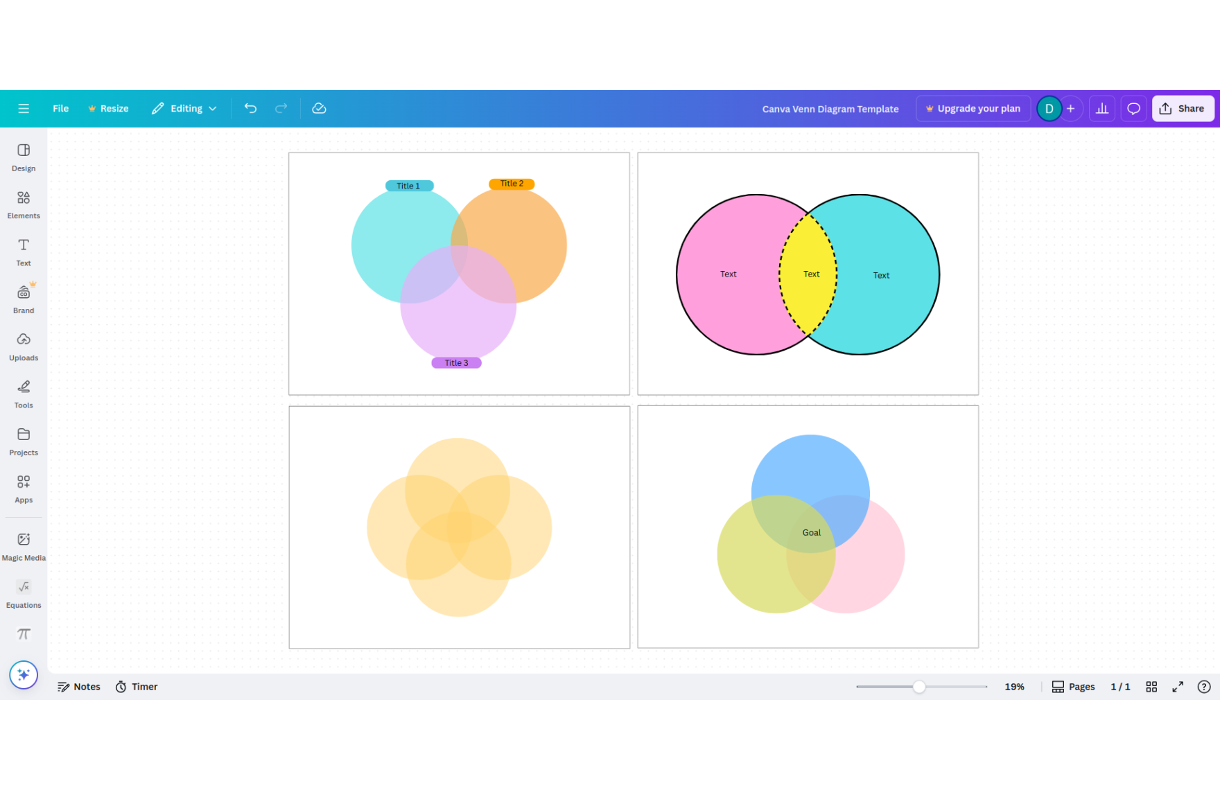 Free Venn Diagram Template