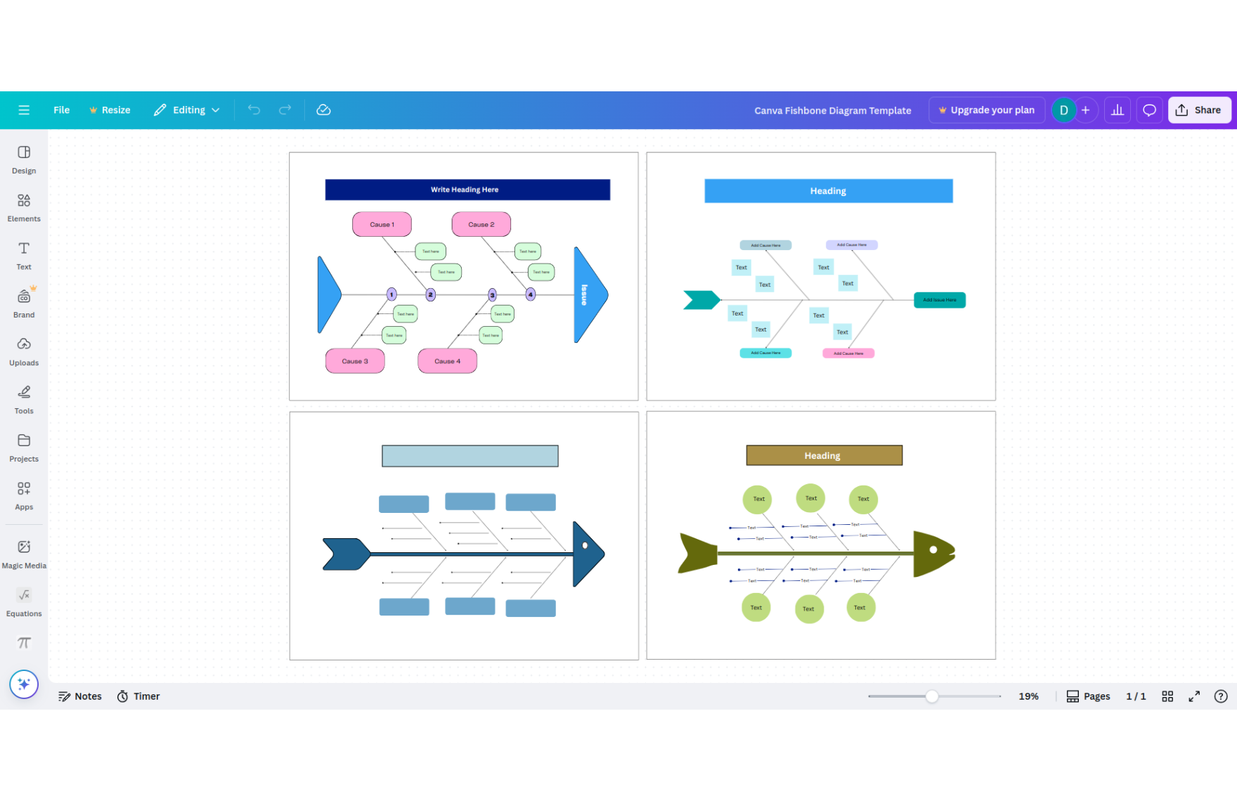Free Fishbone Diagram Template