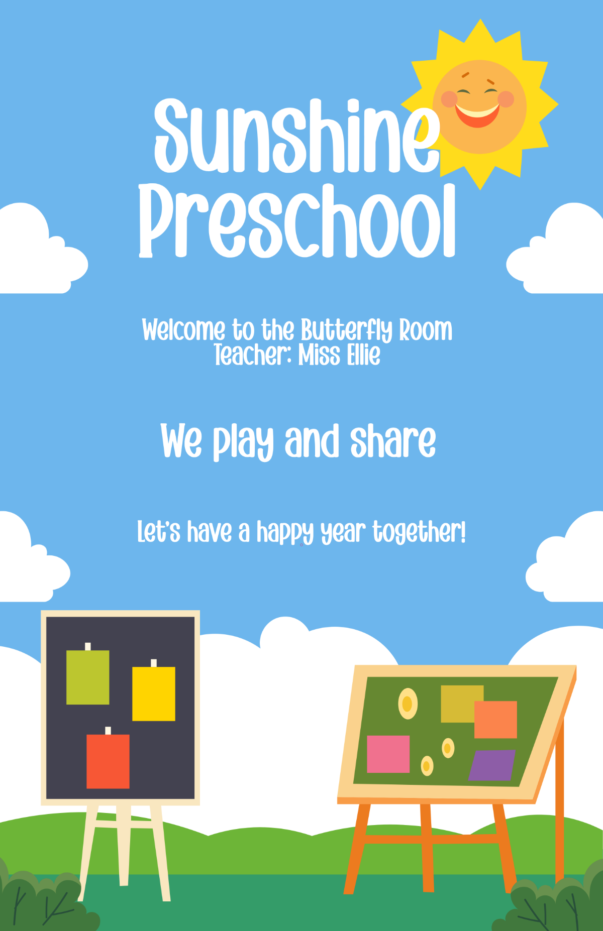 Free Preschool Classroom Welcome Poster Template