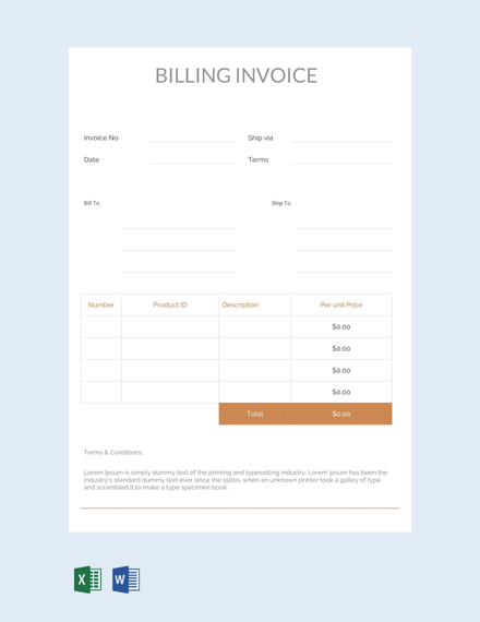 billing invoices free