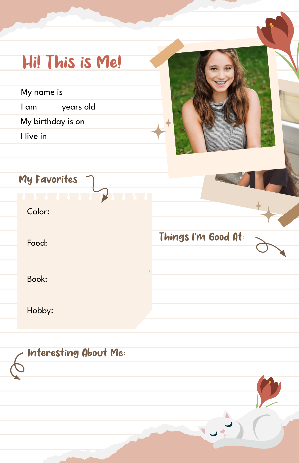 Free KS2 All About Me Poster Template