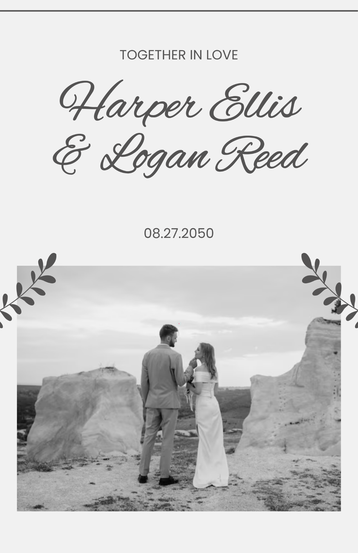 Free Wedding Couple Poster Template