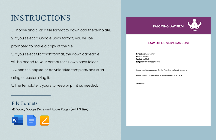 Law Office Memo Template