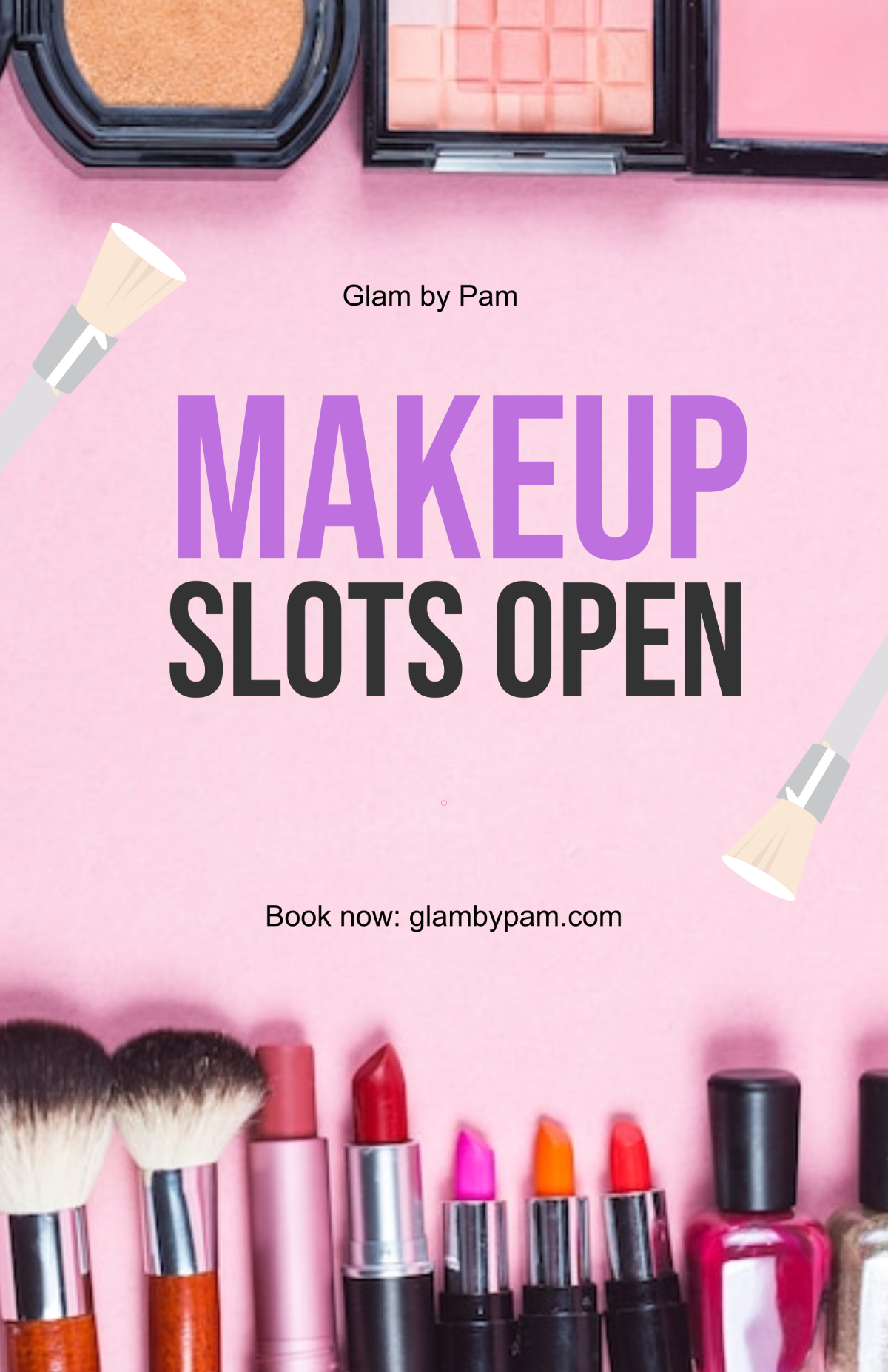 Free Scheduling Makeup Poster Template