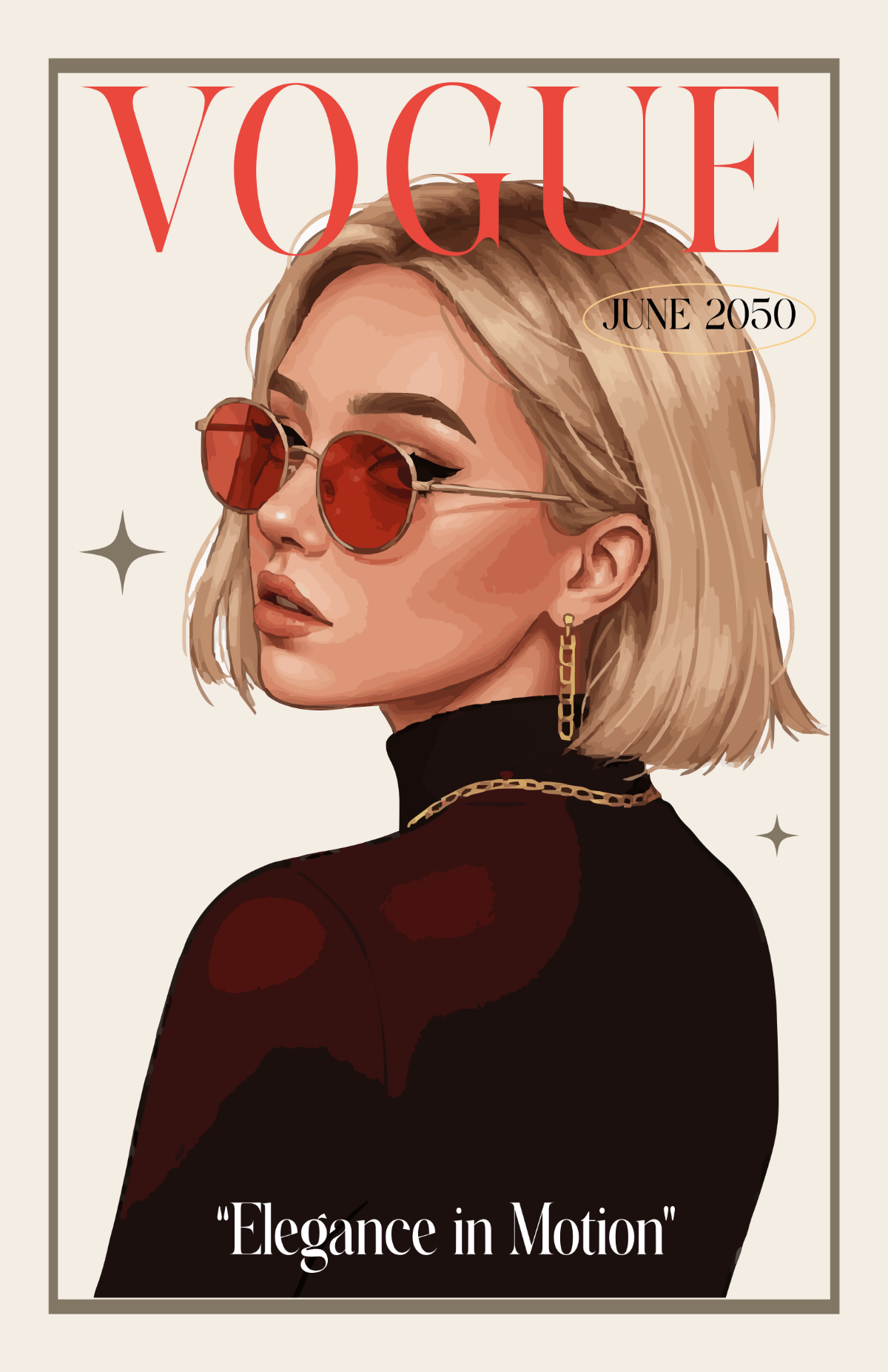 Free Vogue Aesthetic Poster Template