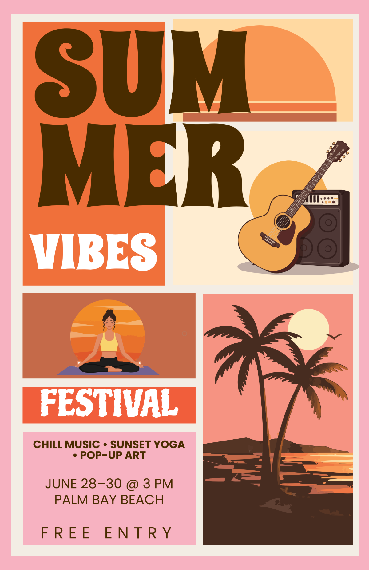 Free Summer Aesthetic Poster Template