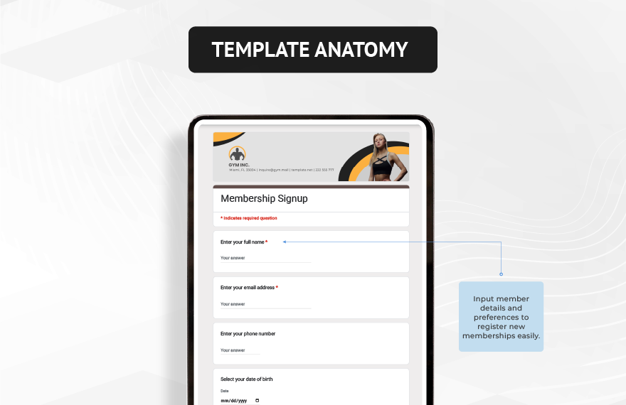 Membership Signup Template Membership Signup Template