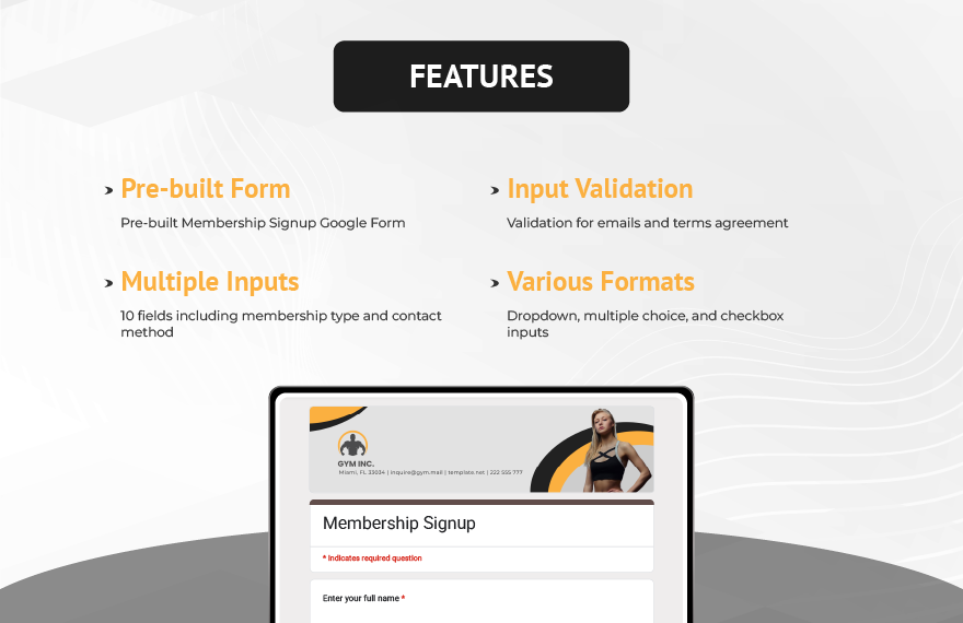 Membership Signup Template Membership Signup Template