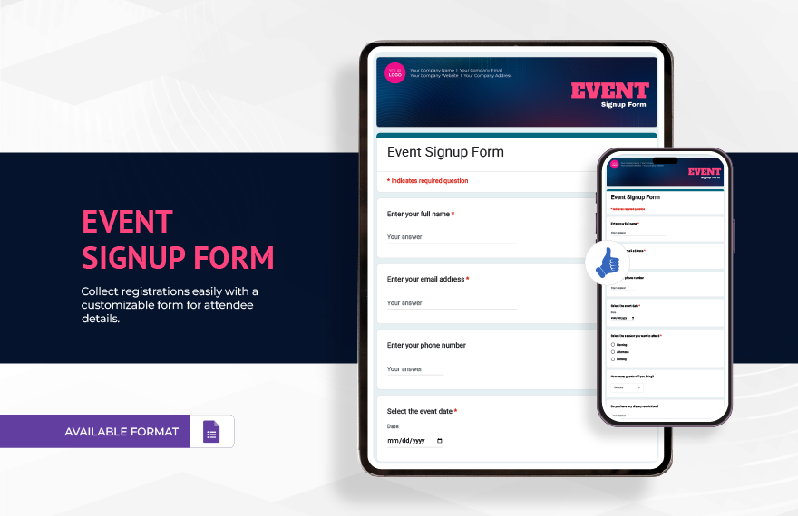 Event Signup Form Template to Download