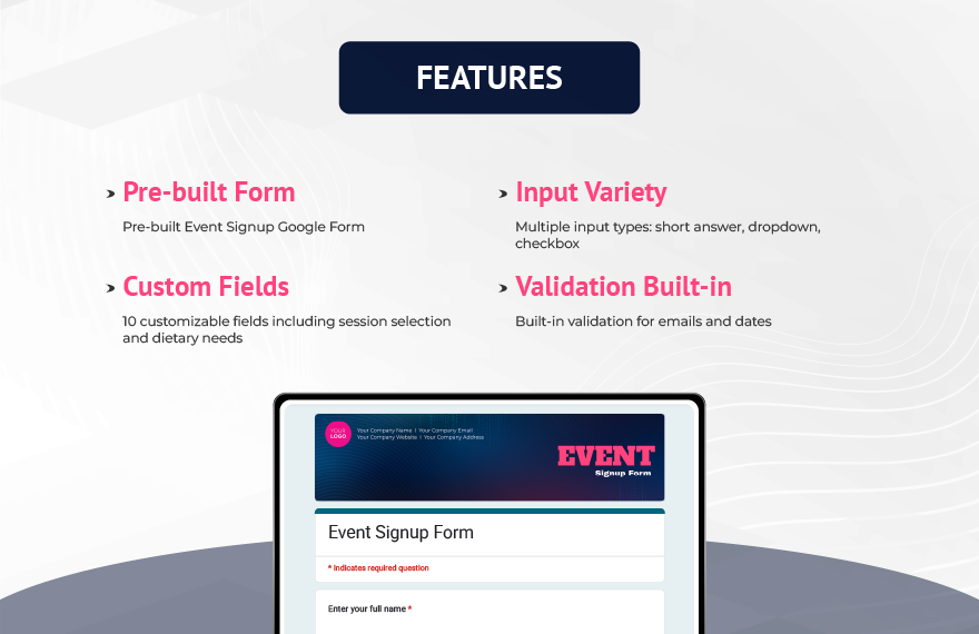 Event Signup Form Template Event Signup Form Template