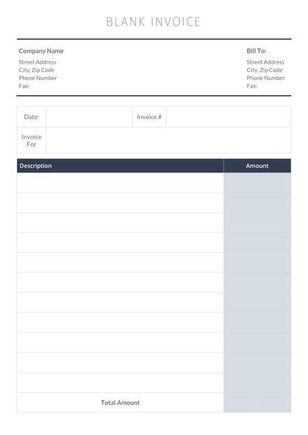 Standard Invoice Template: Download 78+ Invoices in Word, Excel, Pages ...