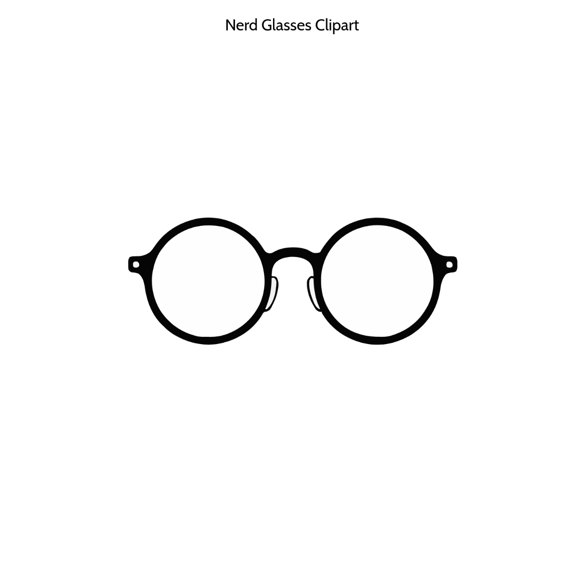 Free Nerd Glasses Clipart Template
