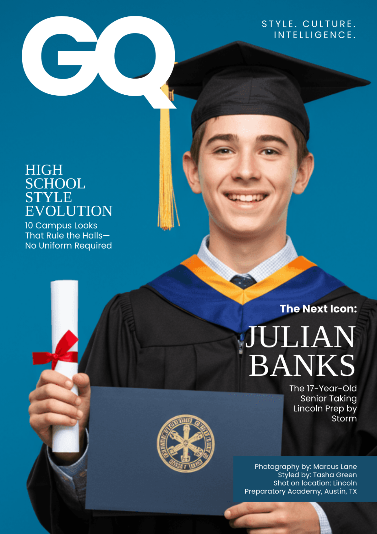 Free GQ Cover Page for School Template