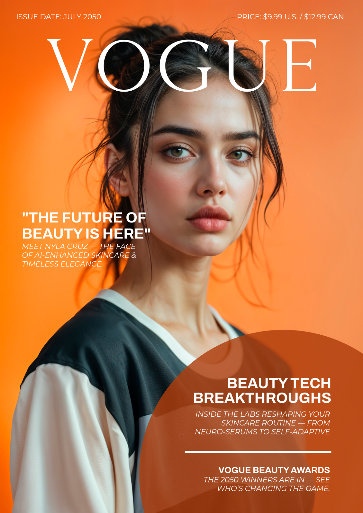 Free Vogue Beauty Cover Page Template