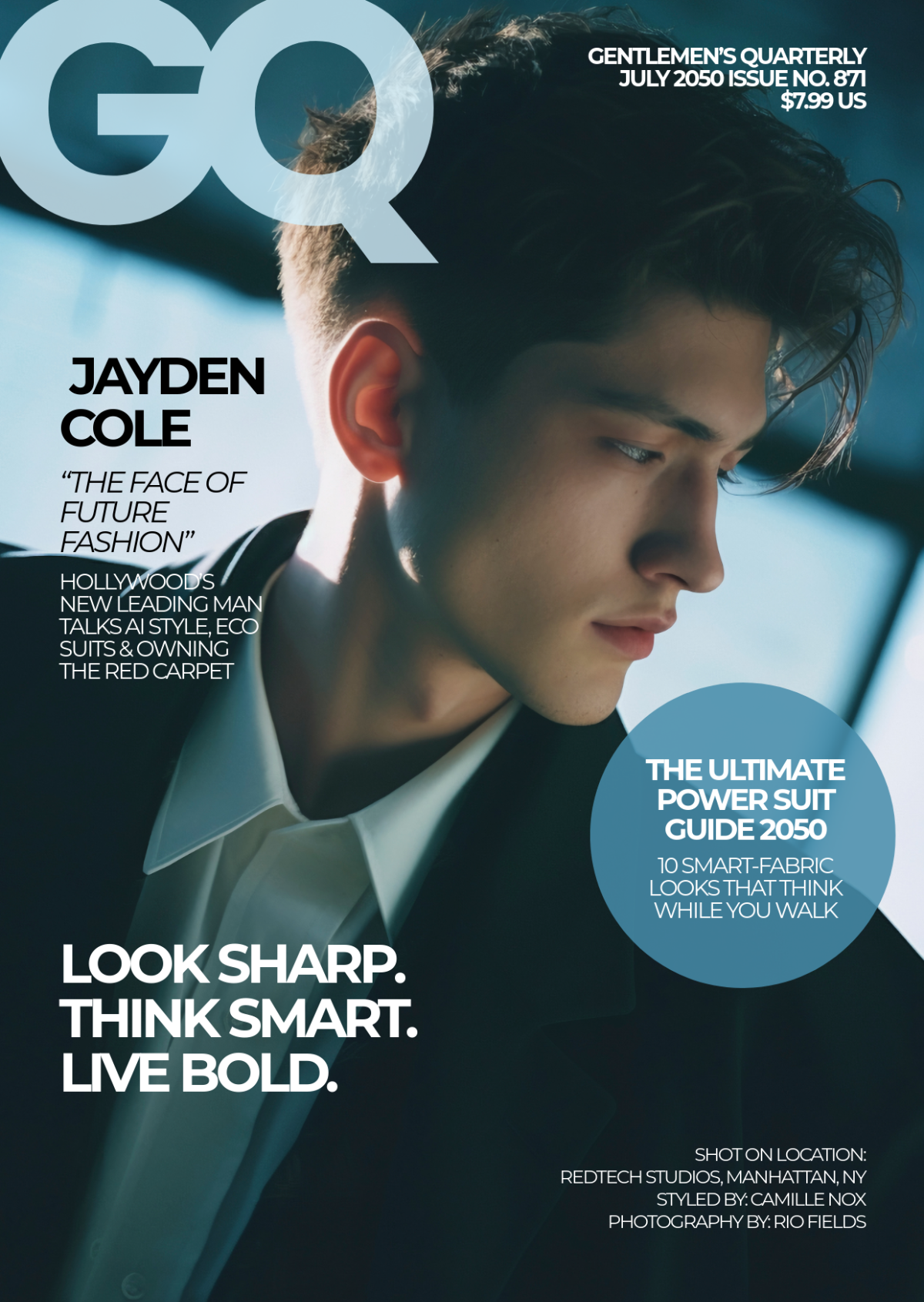 Free A6 GQ Cover Page Template