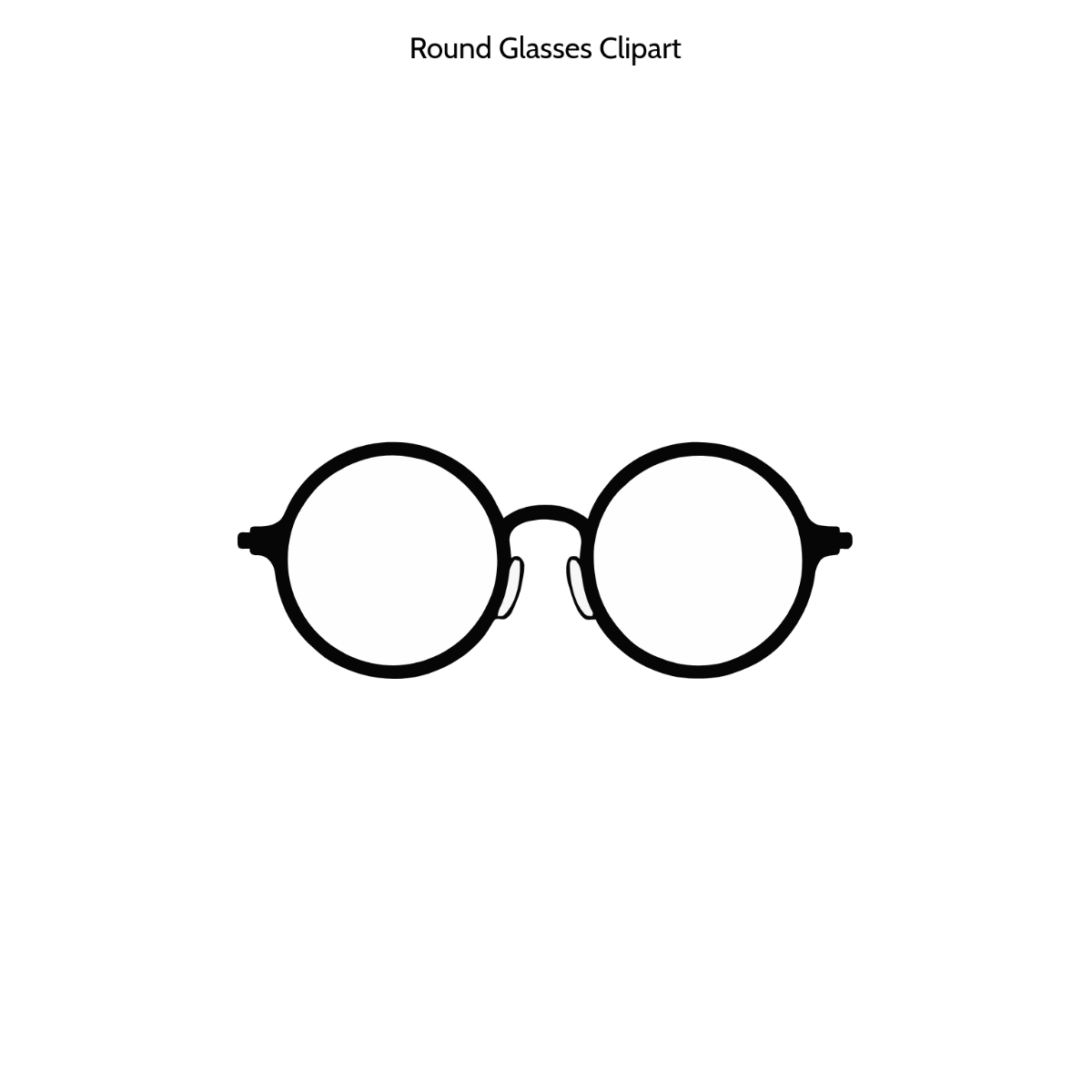 Free Round Glasses Clipart Template
