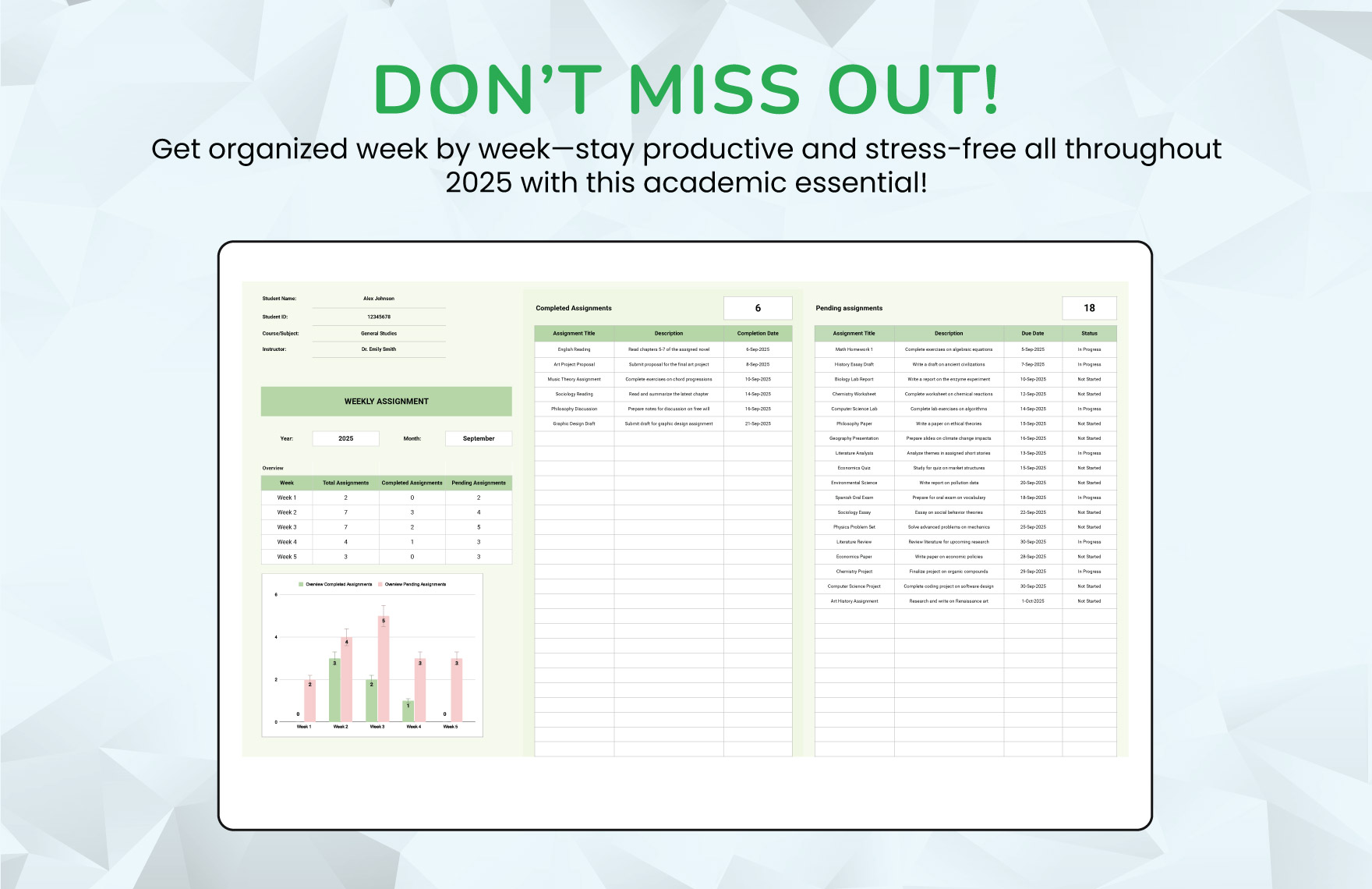 Weekly Assignment Template
