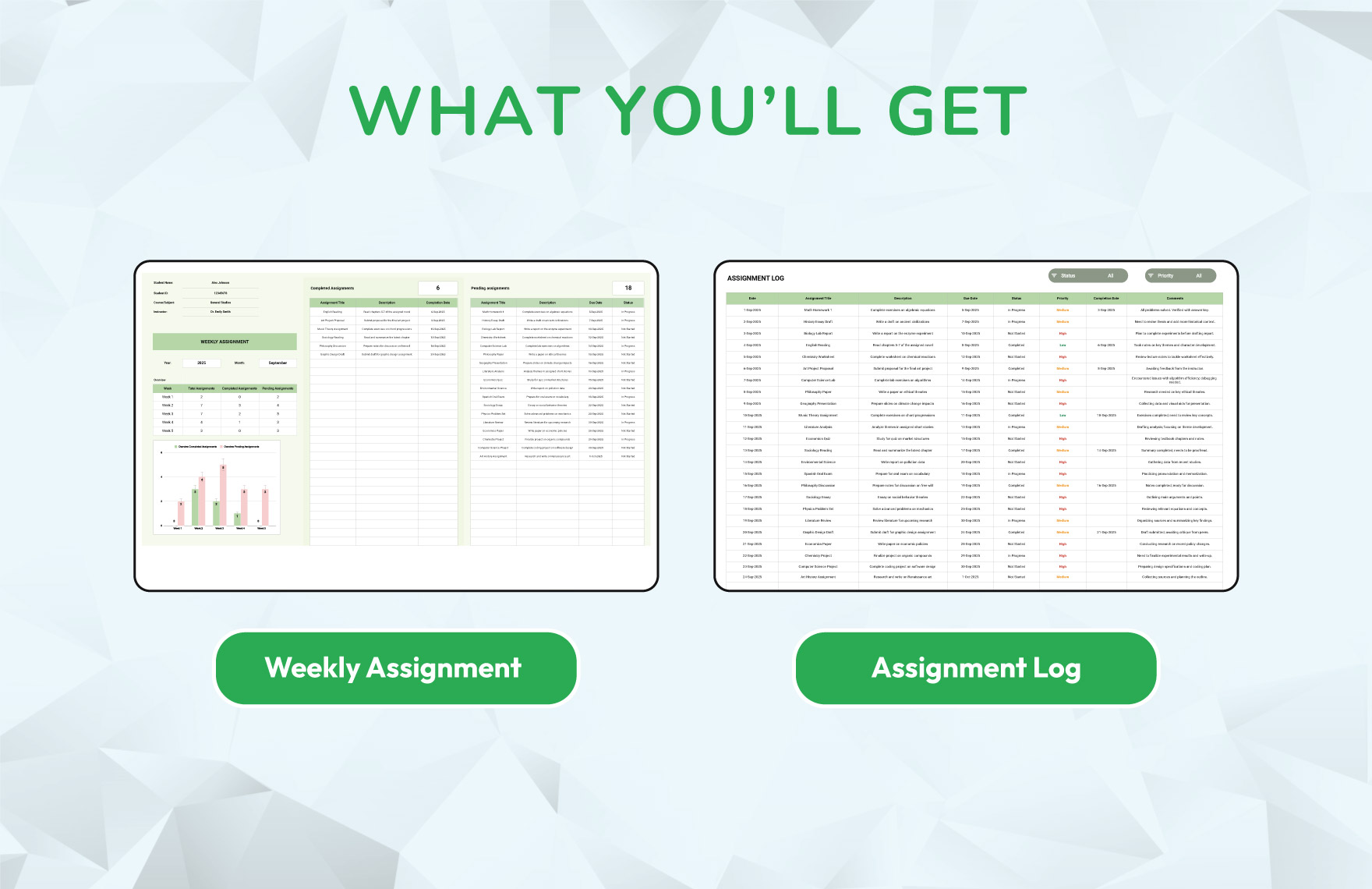 Weekly Assignment Template