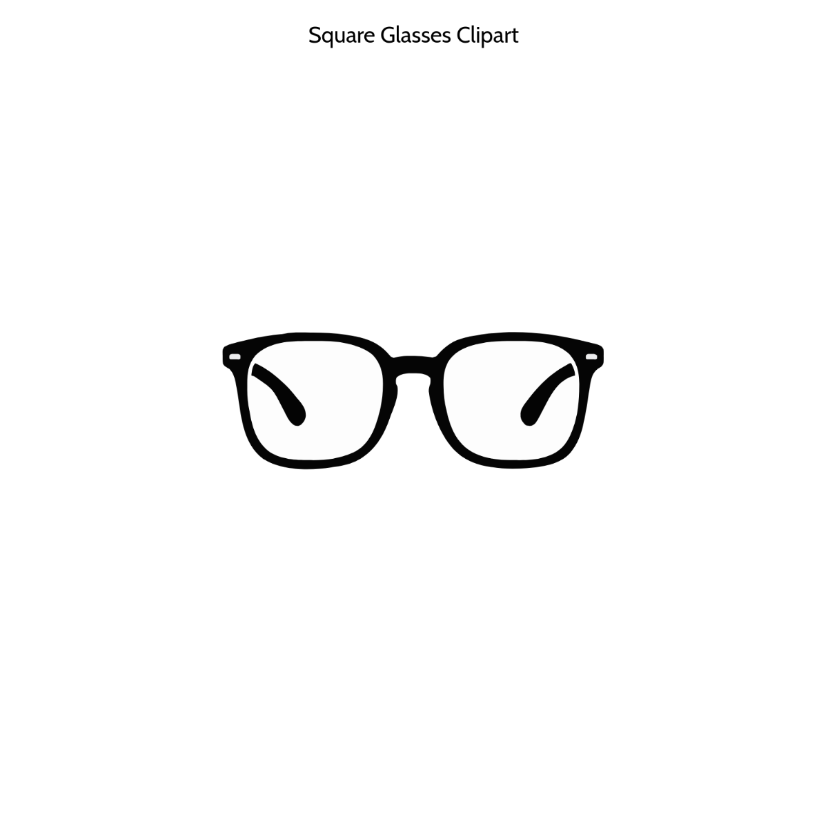 Free Square Glasses Clipart Template