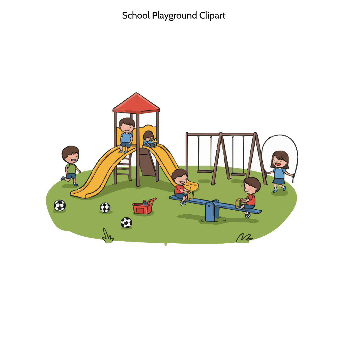 Free School Playground Clipart Template to Edit Online