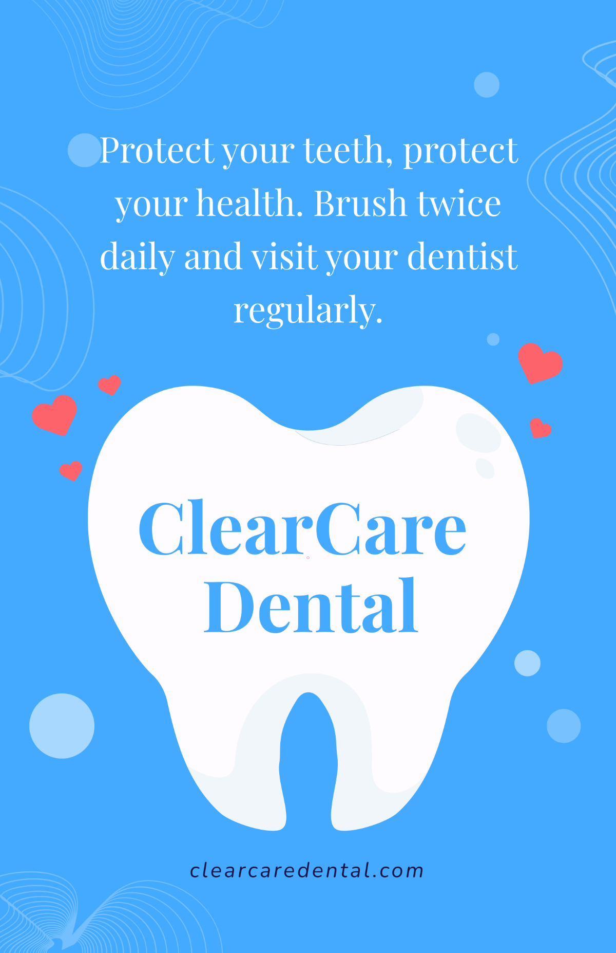 Free Simple Dental Care Poster Template to Edit Online
