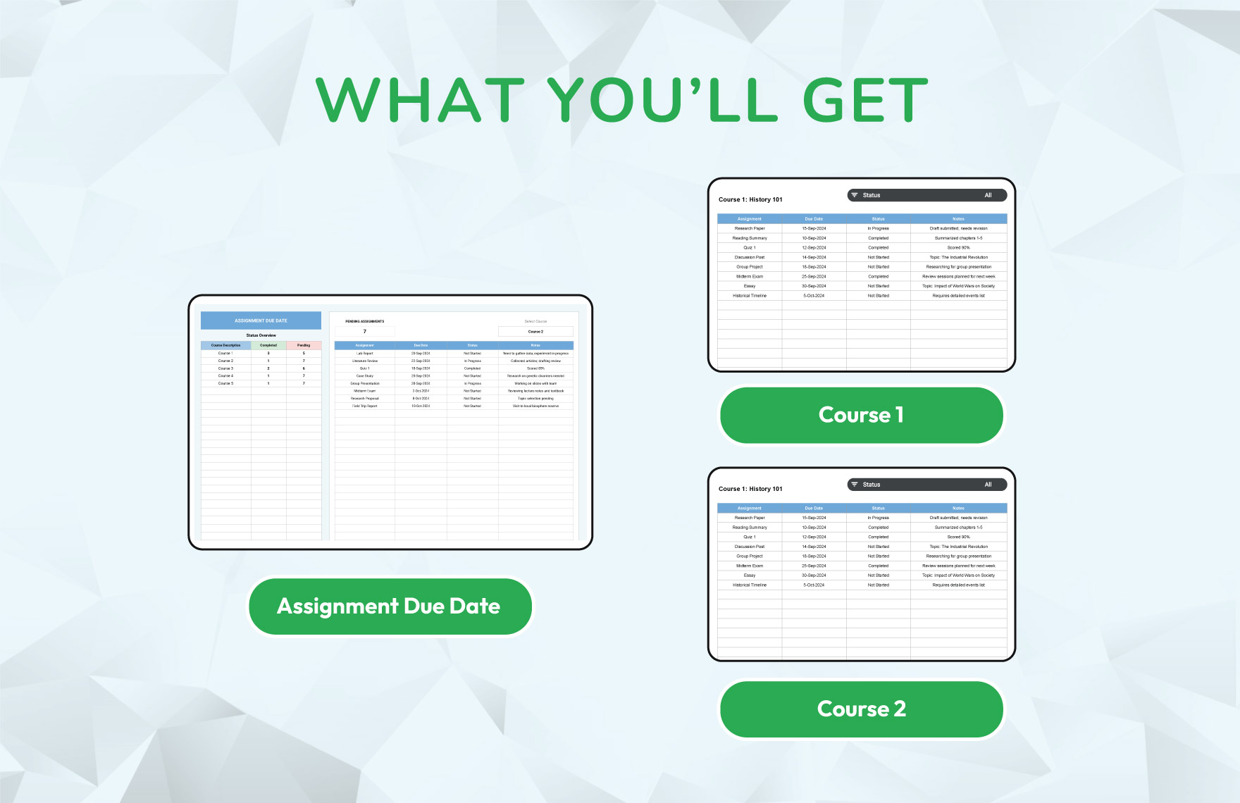 Assignment Due Date Template