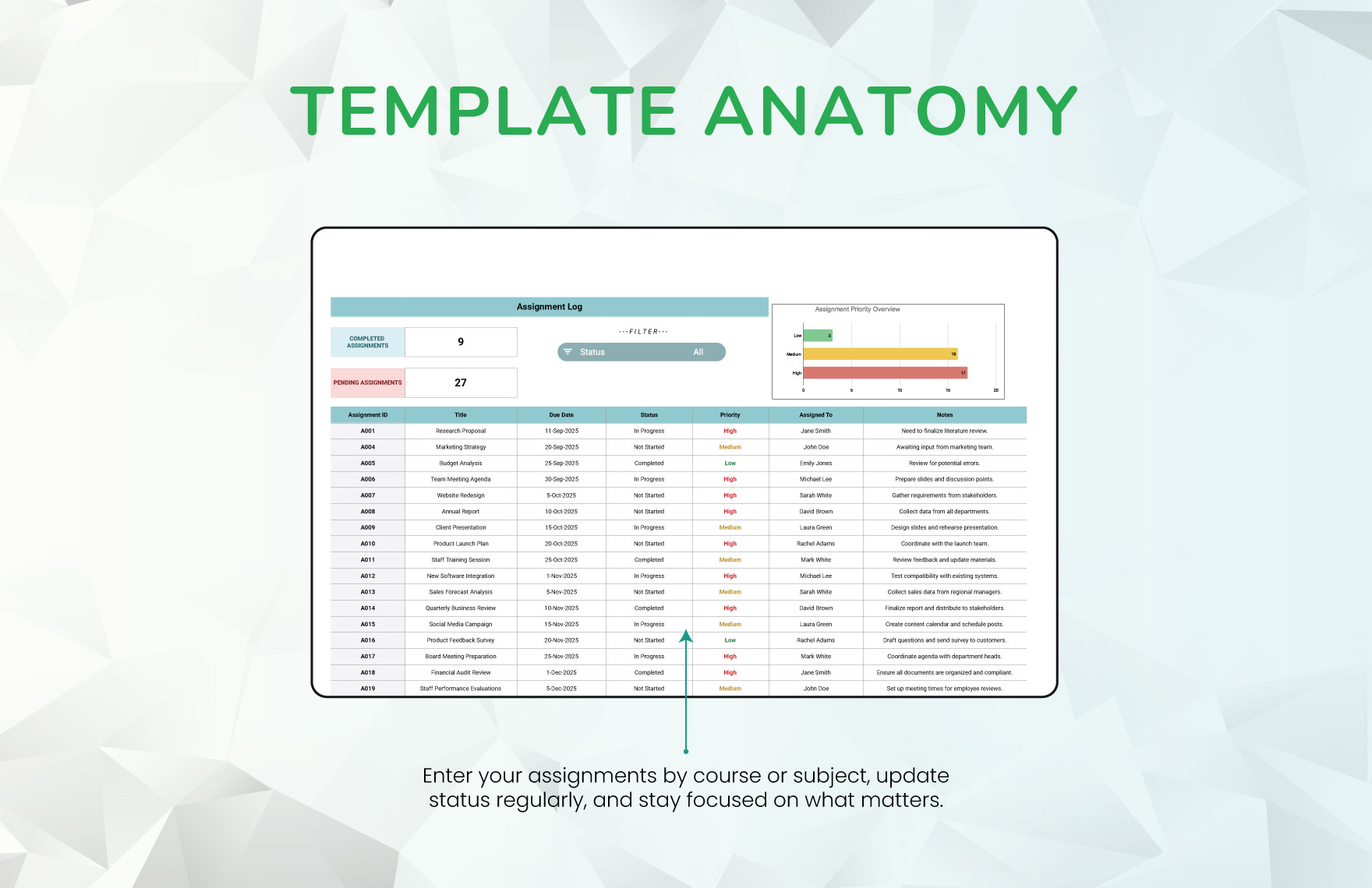 Multiple Assignment Template