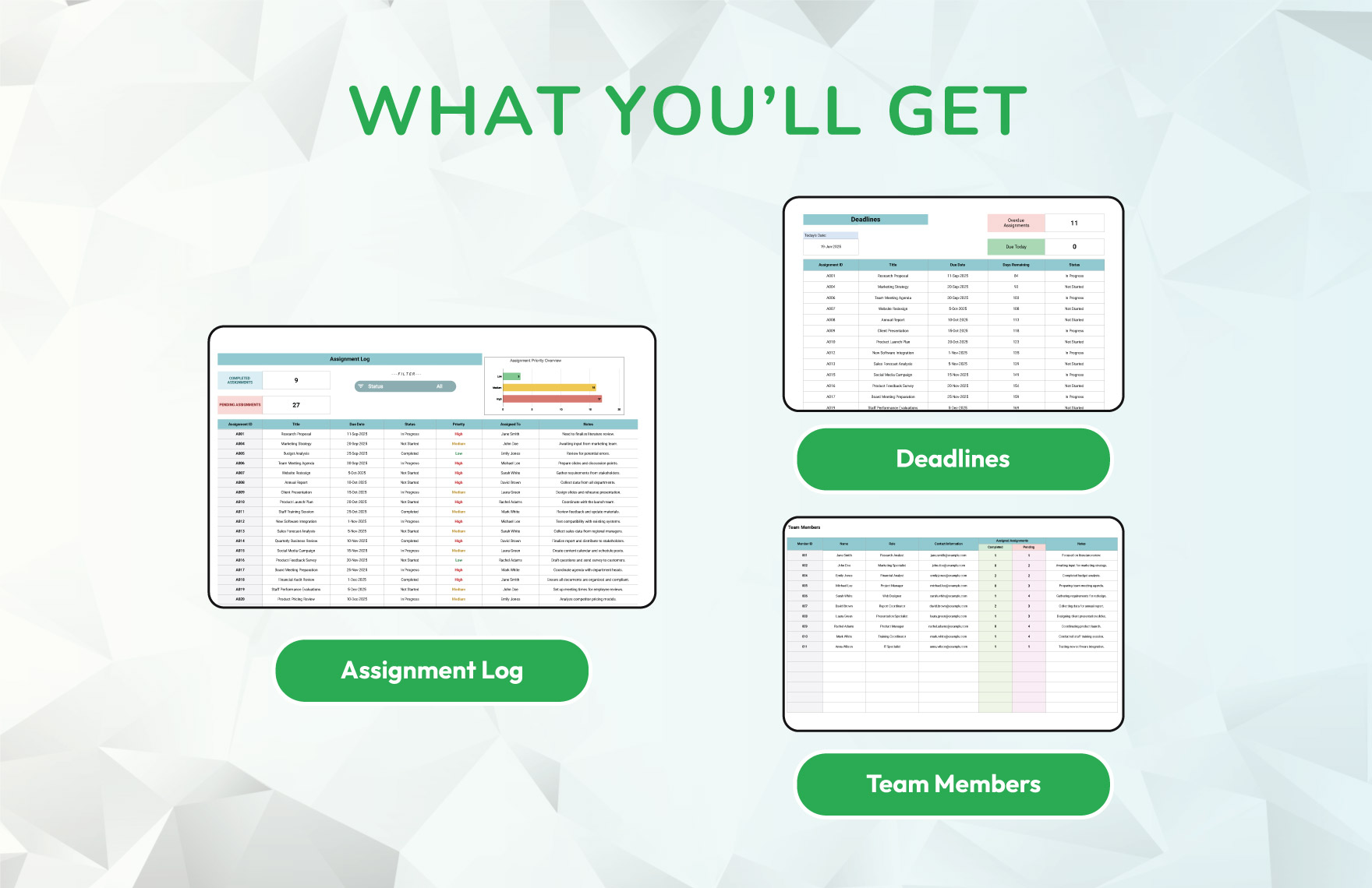 Multiple Assignment Template