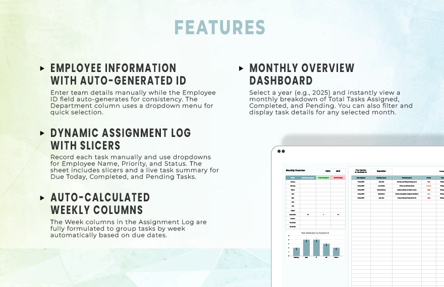 Employee Work Assignment Template