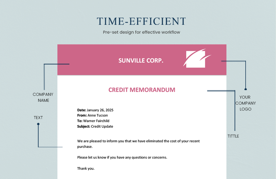 Free Printable Credit Memo Template Download in Word, Google Docs