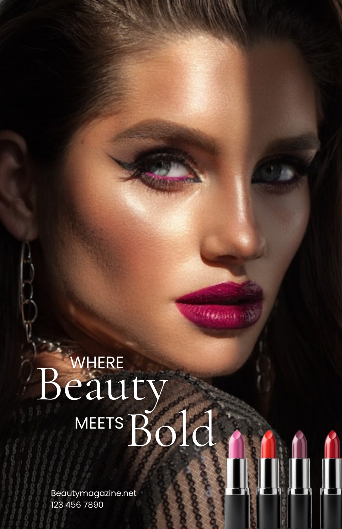 Free Makeup Poster Wallpaper Template