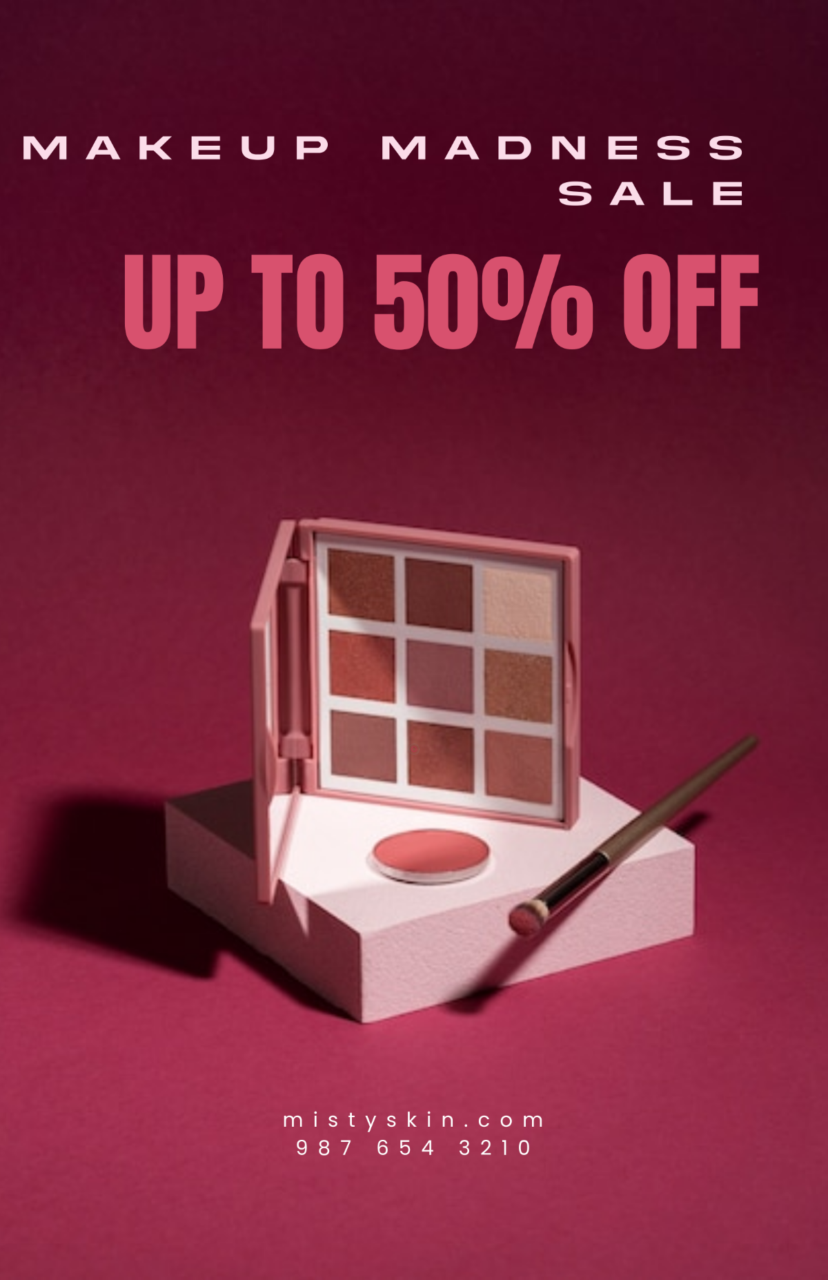 Free Makeup Advertisement Poster Template