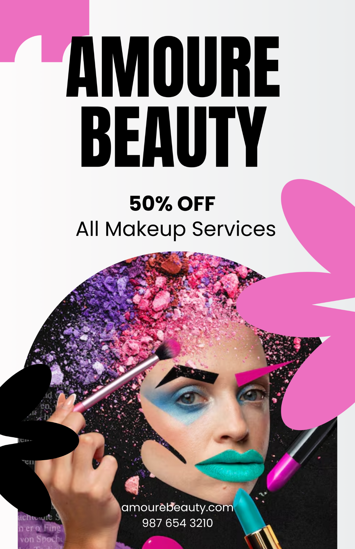 Free Cosmetic Makeup Poster Template