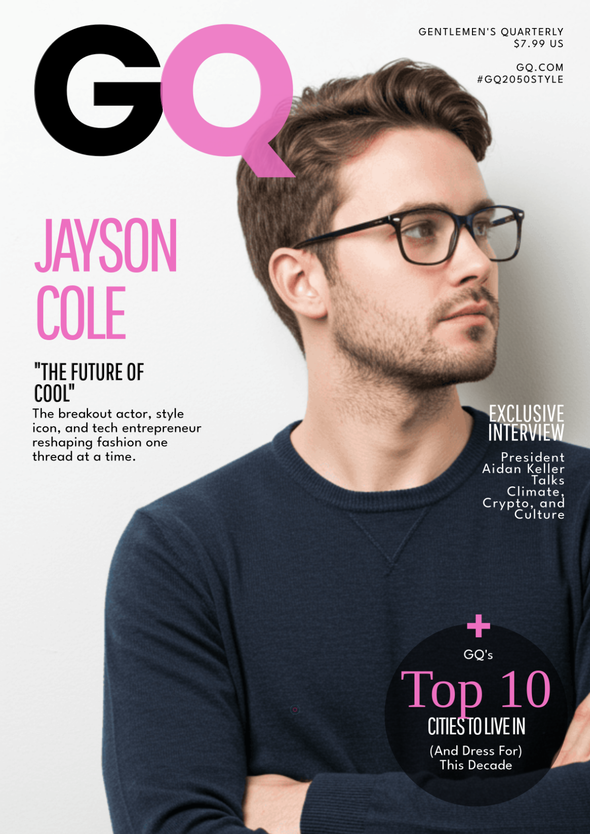 Free GQ Cover Page Layout Template