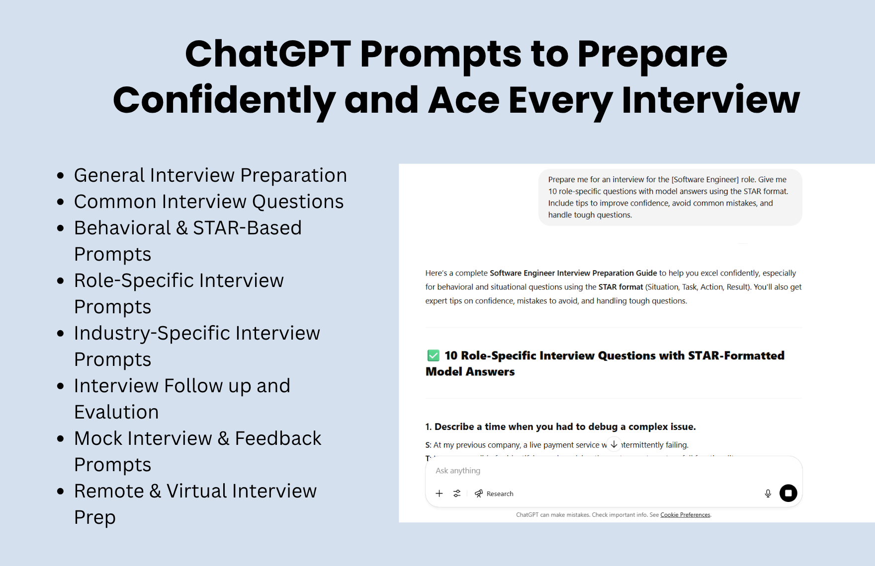 Free ChatGPT Prompts For Interview Preparation