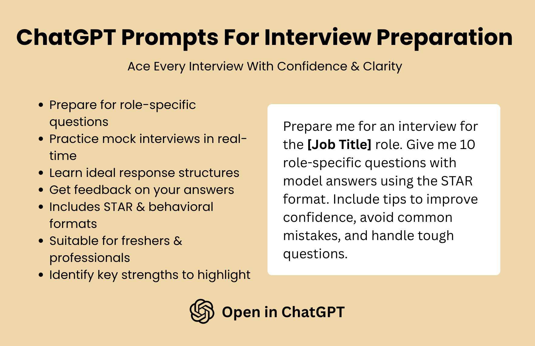 Free ChatGPT Prompts For Interview Preparation