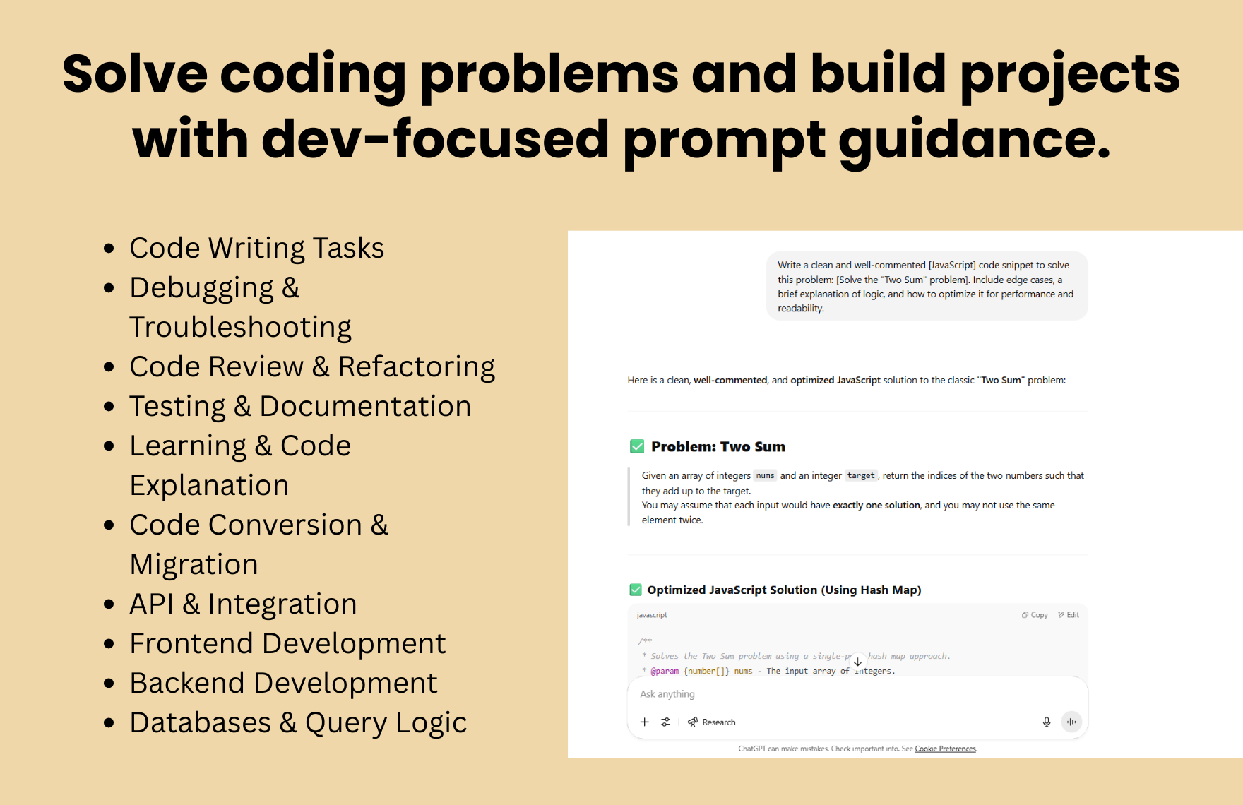 Free ChatGPT Prompts For Coding